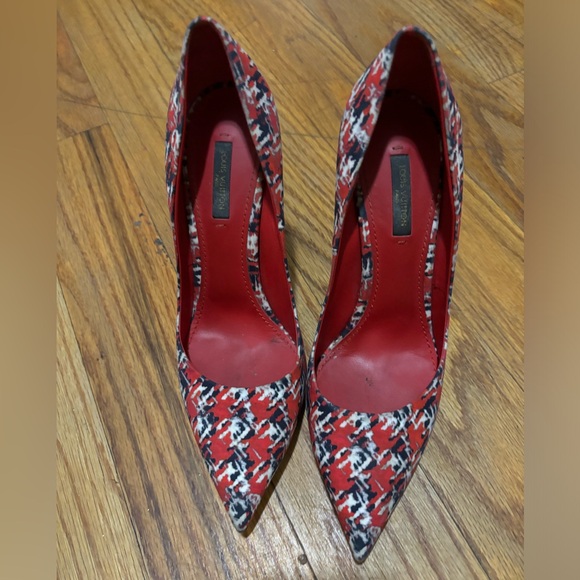 LOUIS VUITTON Chérie Heel Cloth Multicolour Houndstooth Size 9 - Picture 3 of 9